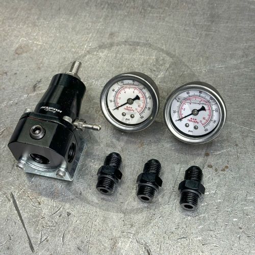 Jackspania Aero Style Fuel Pressure Regulator 6AN With Extra Fuel Pressure Gauge, US $28.95, image 3