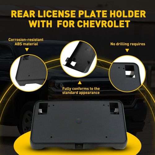 Front license plate bracket tag holder for 2016 17 2018 chevrolet silverado 1500