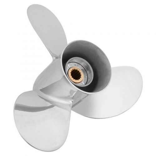 13 1/2 x 14 Stainless Steel Propeller for Yamaha 50-130HP 15 Spline Tooth RH, US $279.89, image 3