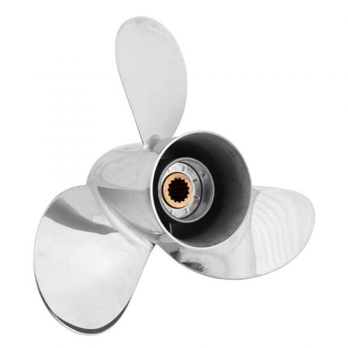 13 1/2 x 14 Stainless Steel Propeller for Yamaha 50-130HP 15 Spline Tooth RH, US $279.89, image 4