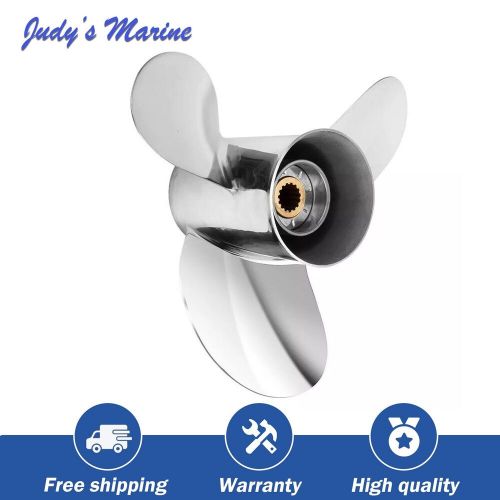 13 1/2 x 14 Stainless Steel Propeller for Yamaha 50-130HP 15 Spline Tooth RH, US $279.89, image 7