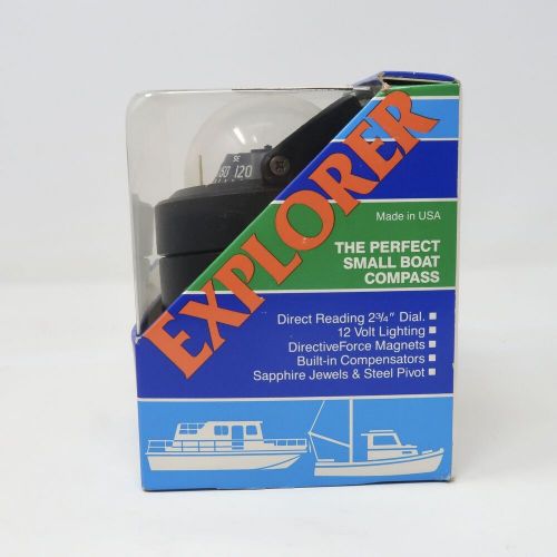 NEW Vintage Ritchie B-51 Magnetic Explorer BOAT Compass Surface Mount Black USA, US $69.95, image 2