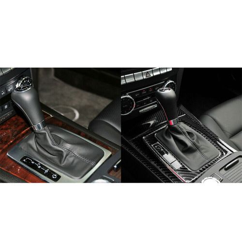 Gear shift carbon fiber panel cover trim for mercedes-benz c-class w204 2007-13