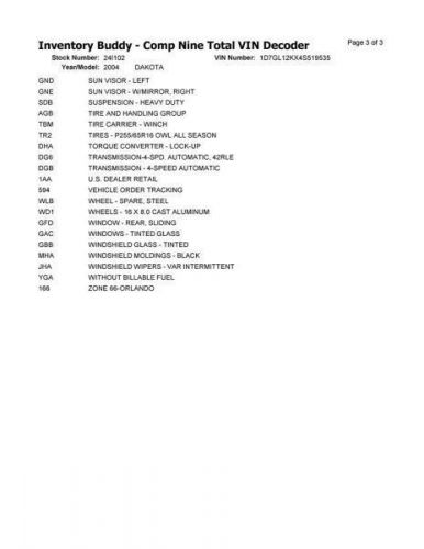 Rear Axle 2WD Round Cover 10 Bolt 8.25" Ring Gear Fits 03-04 DAKOTA 294701, US $550.00, image 6