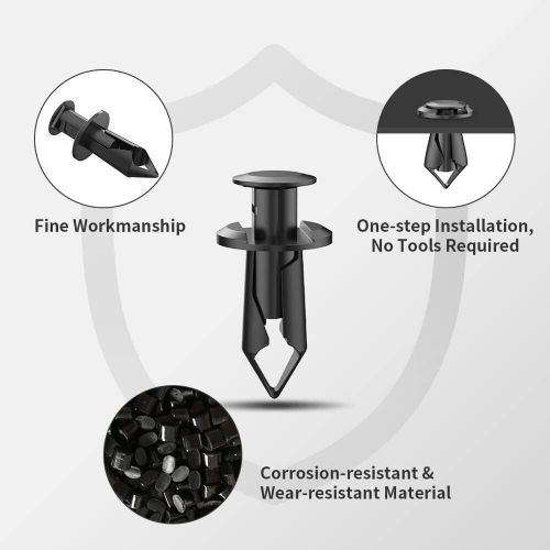 100X Fender ATV Clips Fasteners Push Retainer for Honda Suzuki Kawasaki Polaris, US $8.09, image 3