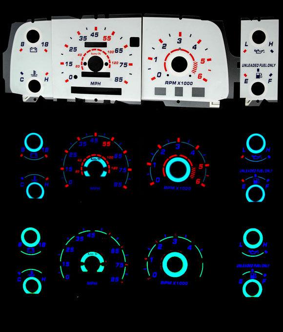 91 92 93 94 ford explorer 6000rpm dash board glow gauge