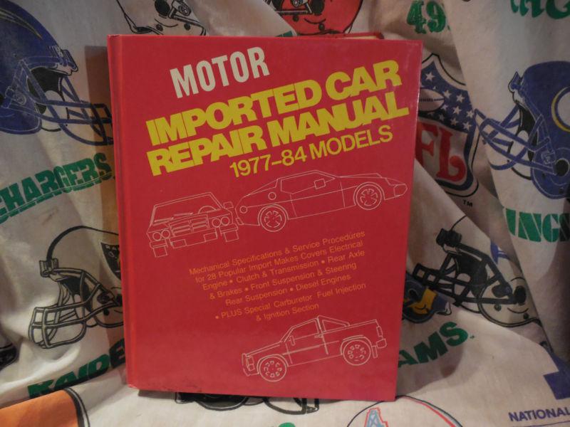 Motor,1977-84,import,car,repair,manual,book,jaguar,bmw,vw,fiat,nissan,saab,volvo
