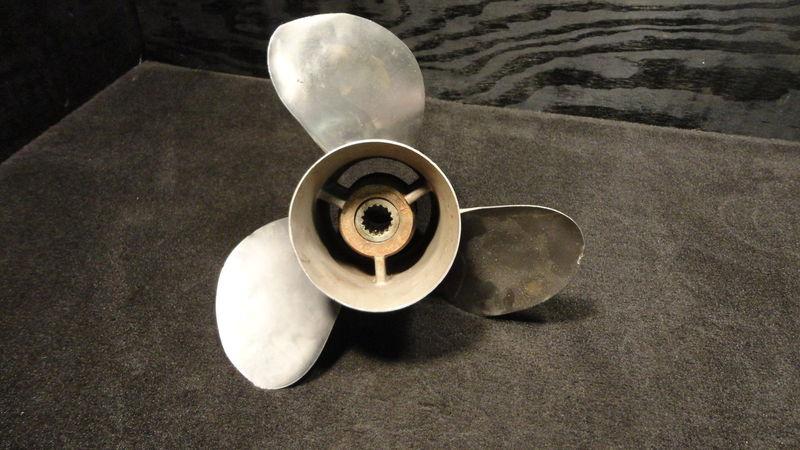 Mercury stainless steel outboard propeller 13.75x21p 15 spline boat 40-140hp 