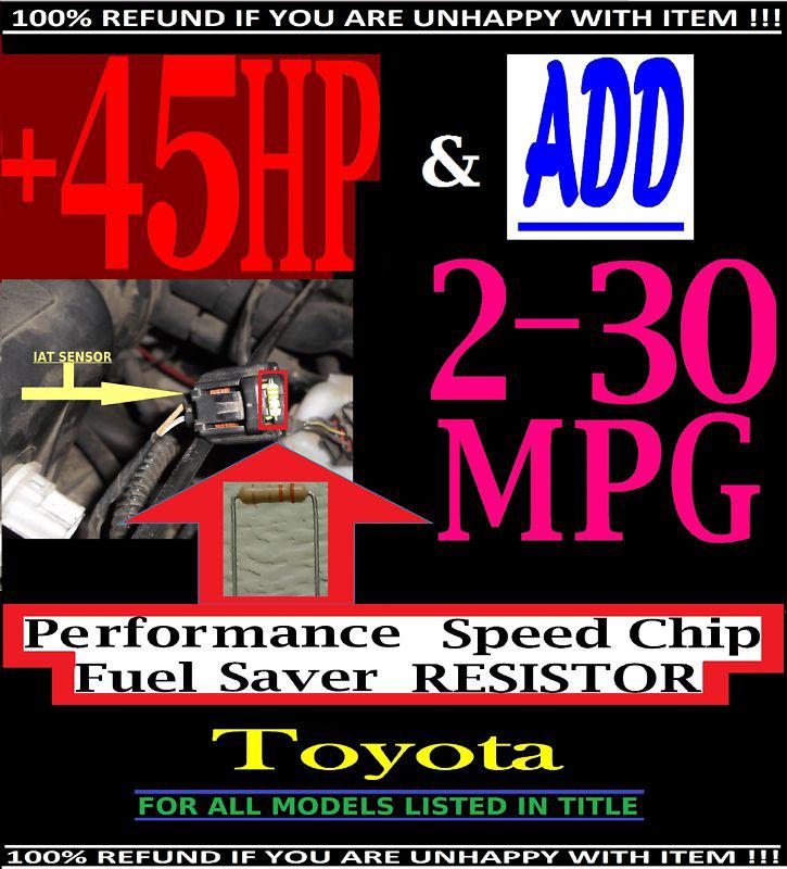 Toyota sienna /  yaris 1998-2001 2012 performance fuel saver speed chip resistor