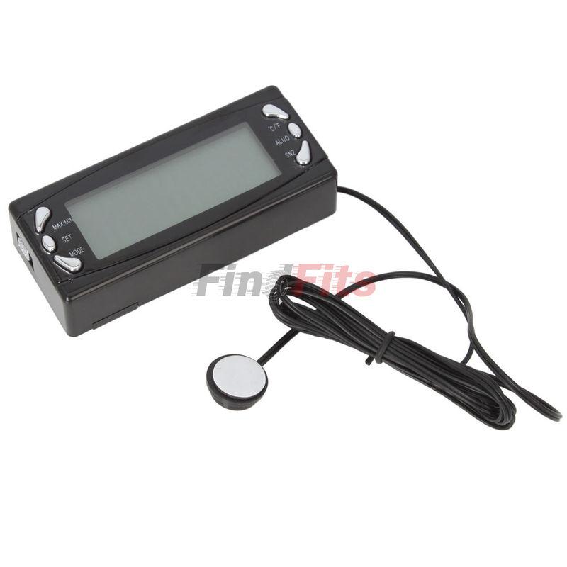 New Digital Auto Car Thermometer Temperature Time Alarm Clock High Quality, US $9.59, image 2