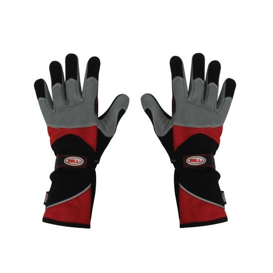 New bell vision ii black gloves, size xxl, sfi 3.3/5 rated, oval track racing