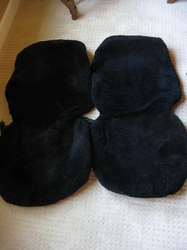 Custom made sheep skin seat covers for 2005 pt cruiser front seats black 