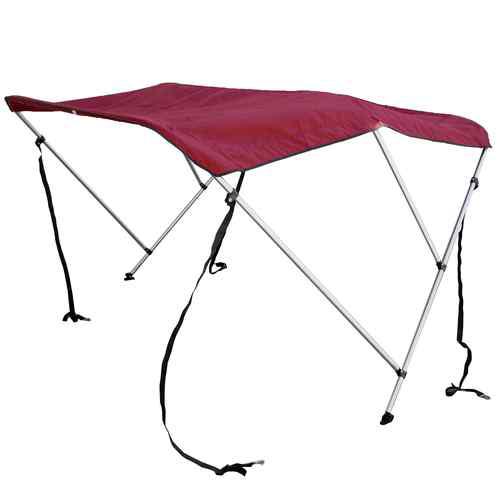 3 bow burgundy bimini boat cover 67-72" bow width with hardware and boot