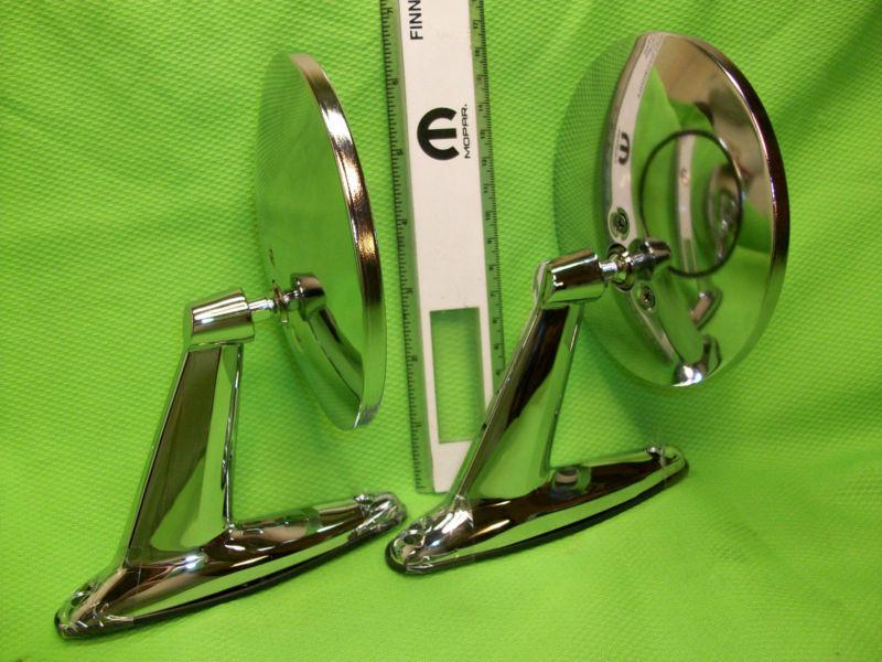 Vintage Classic Round Retro Style Chrome Mirror Kit 40s 50s HOT RAT ROD Lowrider, US $39.95, image 2