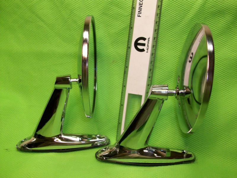 Vintage Classic Round Retro Style Chrome Mirror Kit 40s 50s HOT RAT ROD Lowrider, US $39.95, image 3