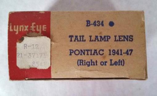 LYNX EYE BLUE DOT TAIL LIGHT for '41-47 PONTIAC - GLASS! B-434 - N.0.S., US $22.00, image 6