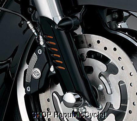 Harley 00 - 13 touring kuryakyn gloss black lower fork shields *new*