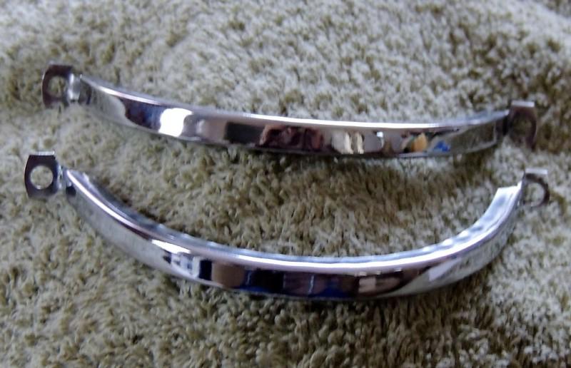 55  chevrolet belair nomad convertible wagon stainless taillight bands oem - 2