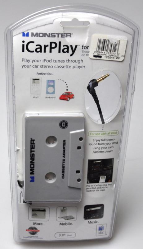 New monster icarplay cassette ipod mp3 adapter 3.3 ft cord