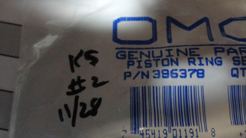 #396378/0396378 RING SET .02 IN. O.S. JOHNSON/EVINRUDE 1986-1988 60-75HP 2, US $36.80, image 2