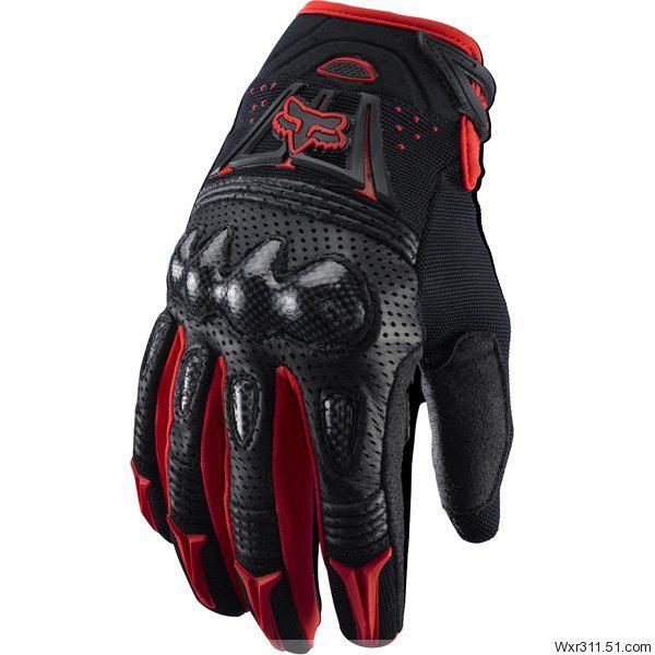  motorcycle motorbike riding racing cycling full finger carbon gloves red m