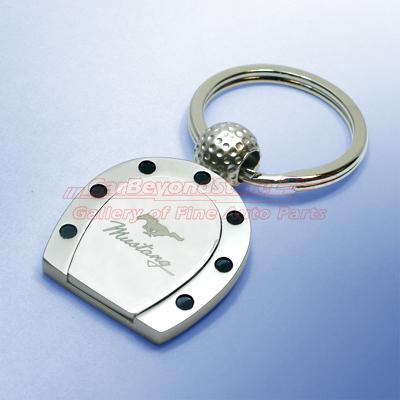 Ford mustang horseshoe metal key chain, keychain, key ring + free gift