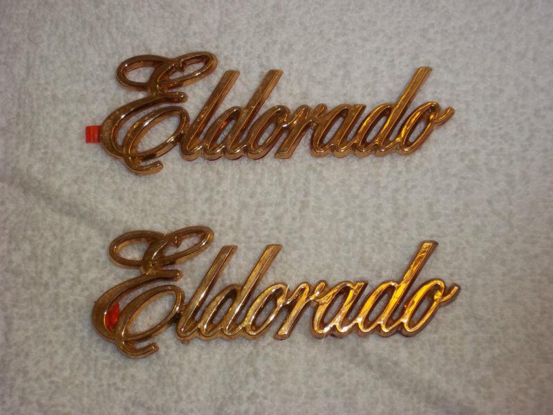 Cadillac gold emblem eldorado gold cadillac nos emblem gold edition 2 pieces