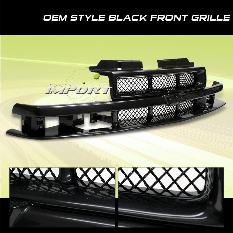 1998-2004 chevy blazer/s10 lt black sport style front grille grill pickup/truck 