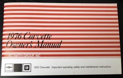 1976 corvette owner's manual