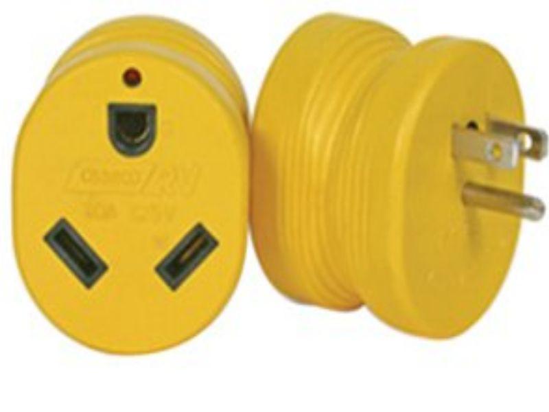 Rv 15m/30f amp powergrip adapter converter camco 55223