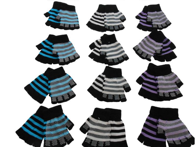 One size fashion fingerless gripper gloves