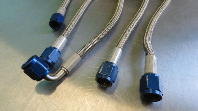 (5) NASCAR Racing -4 Brake Line Stainless Steel Braided with -4an Fitting 9