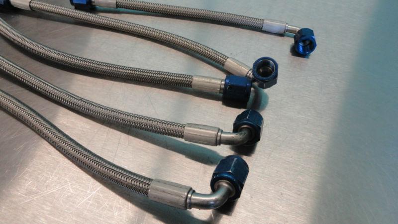 (5) NASCAR Racing -4 Brake Line Stainless Steel Braided with -4an Fitting 9