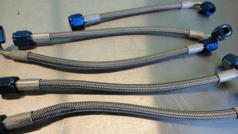 (5) NASCAR Racing -4 Brake Line Stainless Steel Braided with -4an Fitting 9