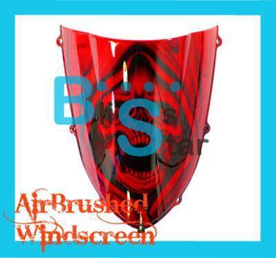Suzuki gsxr 600/750 k6 2006-2007 double bubble racing airbrushed windscreen 3