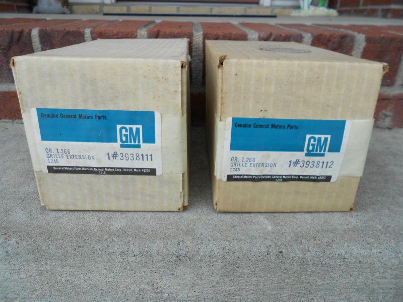 1969 chevelle el camino grille extensions pair unopened boxes nos gm