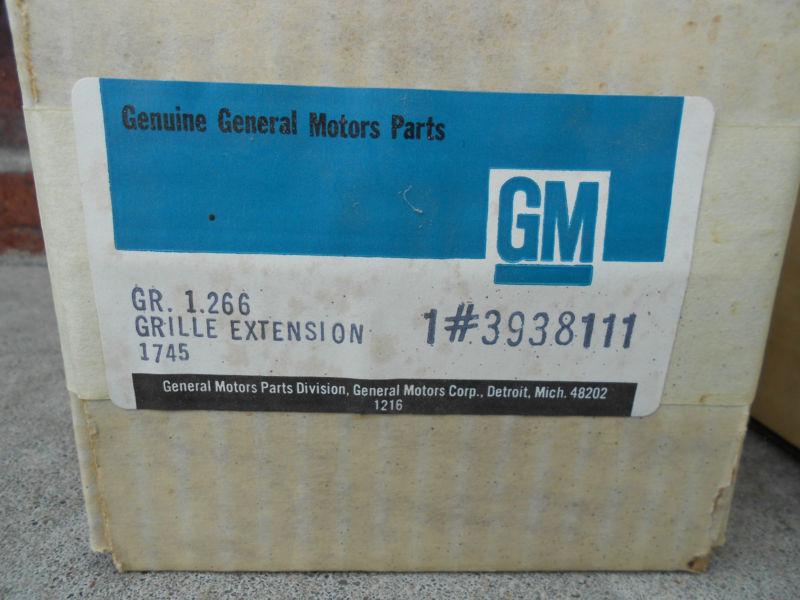 1969 Chevelle El Camino Grille Extensions Pair Unopened Boxes NOS GM, US $200.00, image 2