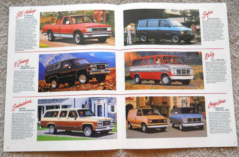 1989 GMC TRUCK FULL LINE Brochure Sierra S-15 Jimmy Pickup V-Jimmy Safari Rally, US $2.97, image 2
