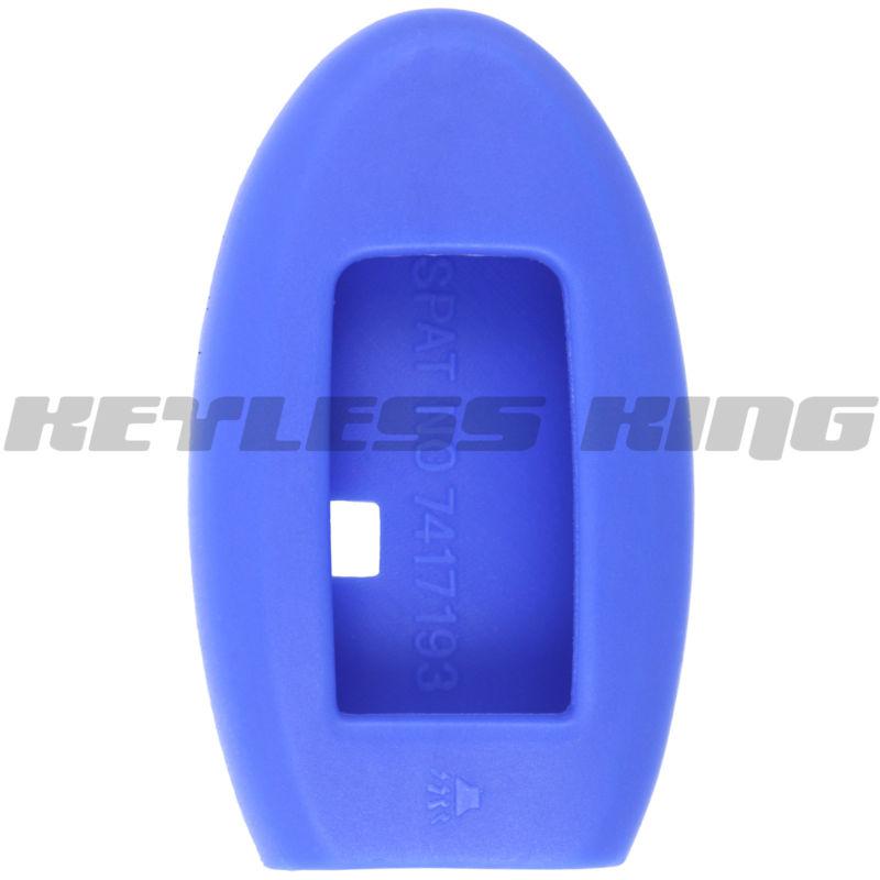 New blue keyless remote smart key fob clicker case skin jacket cover protector