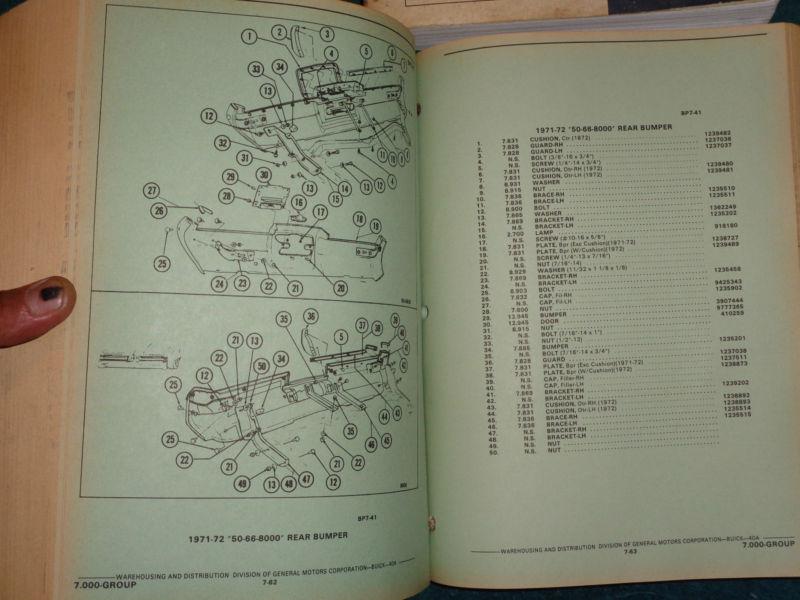Find 1965 1969 1970 1971 1972+ BUICK PARTS CATALOG SET ORIGINAL TEXT