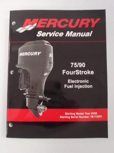 Used mercury outboards 75/90 fourstroke efi factory service manual 90-897725