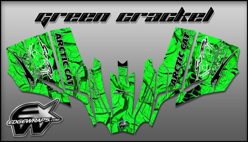 Arctic cat - sno pro 600 08-11 500 10-13 custom graphics - green crackel