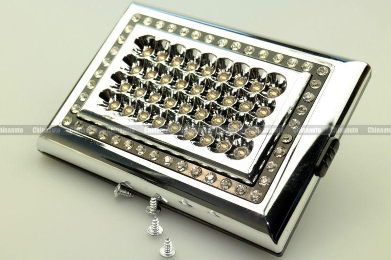 Car interior 12v 36 led super bright white roof light lump silver energy-saved
