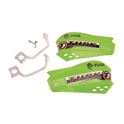 Tusk mx d-flex atv quad fourwheeler 4-wheeler handguards hand guards green