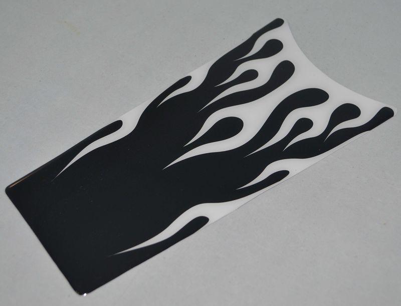 Custom "white flame" dash insert decal for 1989-2007 harley electra & road glide