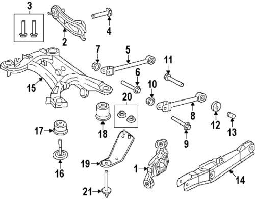 Chrysler 6509391aa genuine oem factory original trailing arm lower bolt