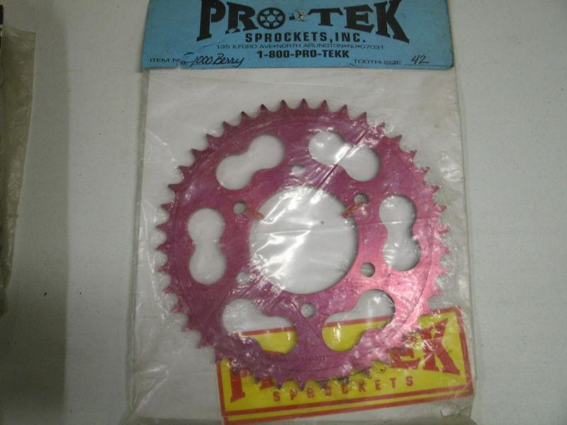 42t pro-tek aluminum berry rear sprocket 03-13 zx-6r 03-06 zx-636r ninja 650