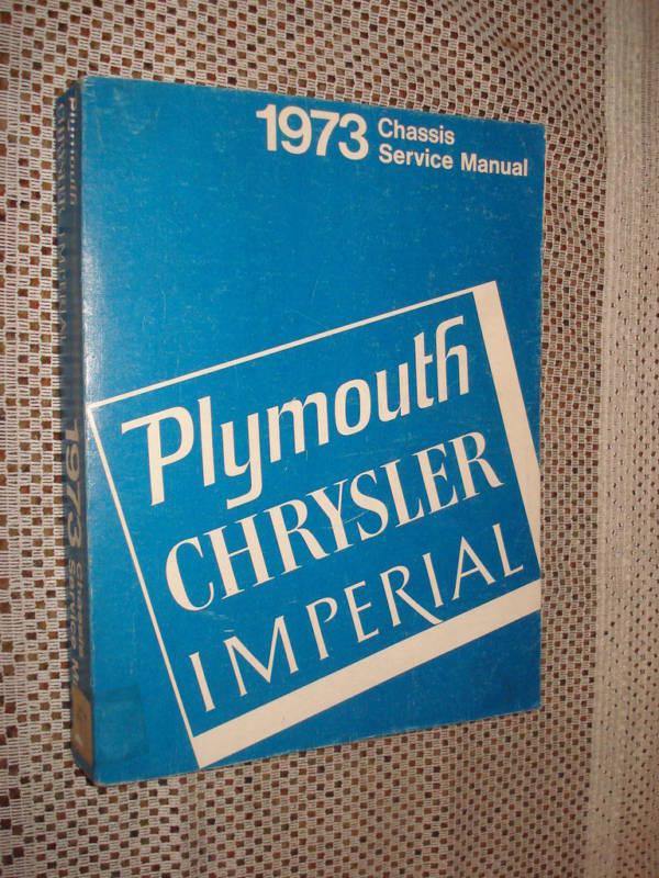 1973 plymouth chrysler shop manual original chassis service book 