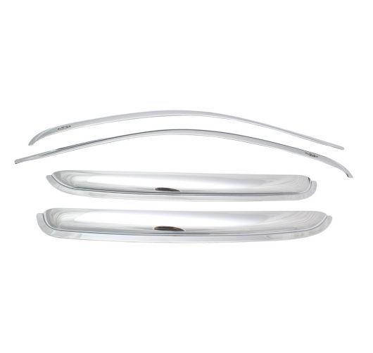 Ventshade window visor rear new chrome chevy full size truck gmc 684515