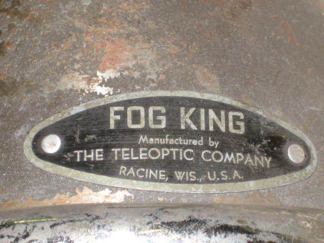Rare! vintage fog king teleoptic 6v driving light lamp old car truck custom bike